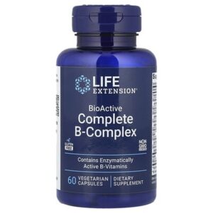 Life Extension, полный биоактивный комплекс витаминов группы B, 60 вегетарианских капсул