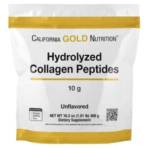 California Gold Nutrition, пептиды гидролизованного коллагена, 460 г