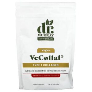 Dr. Murray's, VeCollal®, веганский коллаген типа 1, клубничный крем, 454 г