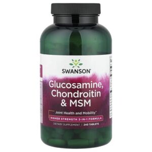 Swanson Vitamins, глюкозамин, хондроитин и МСМ, 240 таблеток