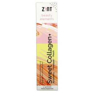 Zint, Sweet Collagen, Strawberry, Pineapple, Peach, 3 Packets, 5 g Each