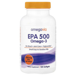 OmegaVia, Омега-3 ЭПК в форме TG (500 мг ЕРА на капсулу) 120 softgel