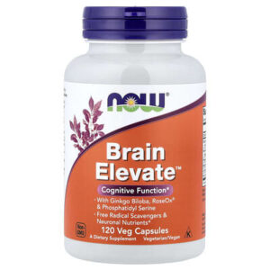 NOW Foods, Brain Elevate™, добавка для поддержки работы мозга, 120 растительных капсул