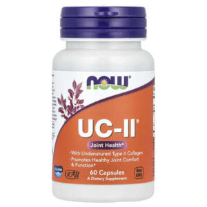 NOW Foods, UC-II, неденатурированный коллаген типа II, 60 капсул (40 мг в 1 капсуле)