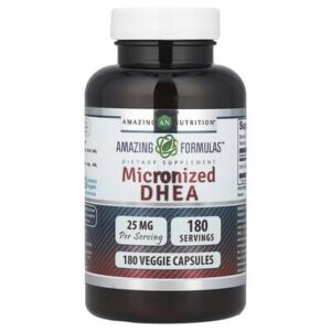 Amazing Nutrition, Микронизированный ДГЭА, 25 мг, 180 растительных капсул