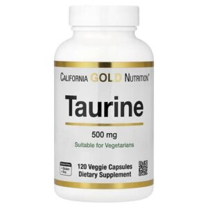 California Gold Nutrition, таурин, 120 растительных капсул (500 мг в 1 капсуле)