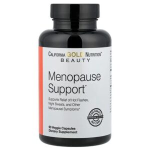 California Gold Nutrition, Beauty, добавка для поддержки во время менопаузы с дудником гигантским, цинанхумом, зопником и L-лейцином, 90 растительных капсул