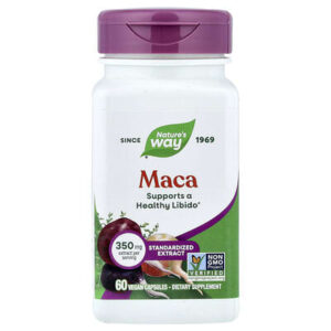 Nature's Way, мака, 350 мг, 60 веганских капсул