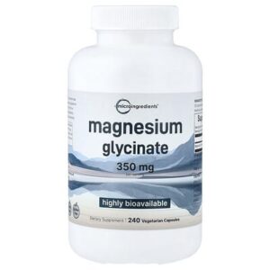 Micro Ingredients, глицинат магния, 240 вегетарианских капсул (175 мг в 1 капсуле)
