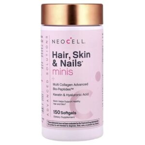NeoCell, Advanced Solutions, волосы, кожа и ногти, мини и мультивитамины с коллагеном Advanced Bio-Peptides™, 150 капсул