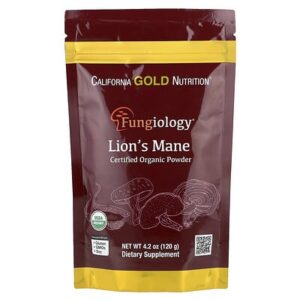 California Gold Nutrition, Fungiology®, порошок из сертифицированного органического ежовика гребенчатого, 120 г (4,2 унции)