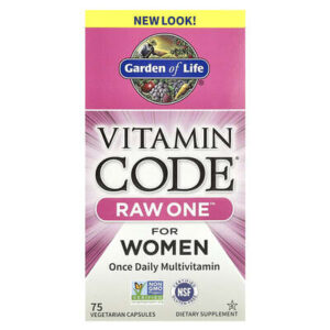 Garden of Life, Vitamin Code, RAW One, мультивитаминная добавка для женщин (для приема 1 раз в день), 75 вегетарианских капсул