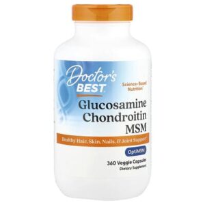 Doctor's Best, глюкозамин, хондроитин и МСМ, 360 капсул