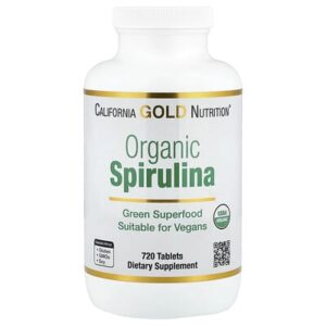 California Gold Nutrition, органическая спирулина, 720 таблеток