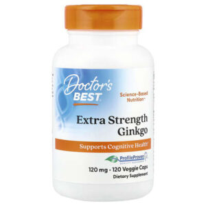 Doctor's Best, гинкго, 120 мг, 120 вегетарианских капсул