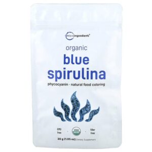 Micro Ingredients, органическая голубая спирулина, 30 г