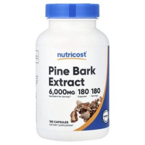 Nutricost, экстракт сосновой коры, 180 капсул (300 мг в 1 капсуле)