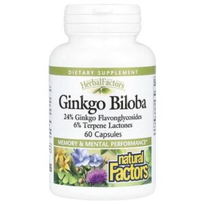 Natural Factors, HerbalFactors®, гинкго билоба, 60 капсул