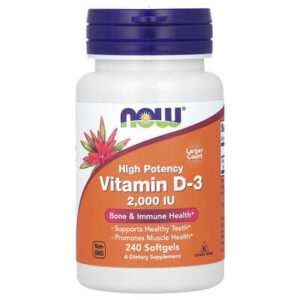 NOW Foods, витамин D3, 2000 МЕ, 240 капсул
