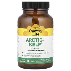 Country Life, Arctic-Kelp®, арктические бурые водоросли, 225 мкг, 300 таблеток