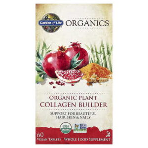 Garden of Life, Organics, органический растительный коллаген, 60 веганских таблеток