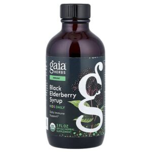Gaia Herbs, Kids, сироп из черной бузины, 89 мл