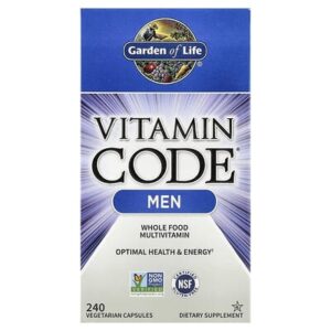 Garden of Life, Vitamin Code, мультивитамины из цельных продуктов для мужчин, 240 вегетарианских капсул