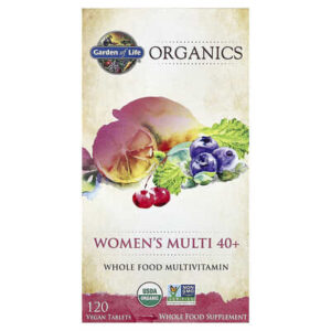 Garden of Life, Organics, мультивитамины для женщин от 40 лет, 120 веганских таблеток