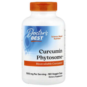 Doctor's Best, Curcumin Phytosome, куркумин, 1000 мг, 180 растительных капсул