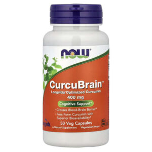 NOW Foods, CurcuBrain™, 400 мг, 50 растительных капсул