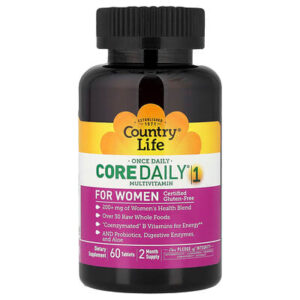Country Life, Core Daily-1, мультивитаминный комплекс для женщин, 60 таблеток