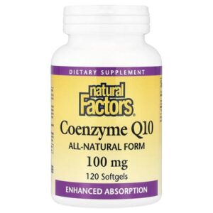 Natural Factors, Кофермент Q10, 100 мг, 120 мягких желатиновых капсул