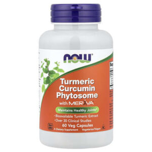 NOW Foods, фитосомы куркумина из куркумы с Meriva®, 60 растительных капсул